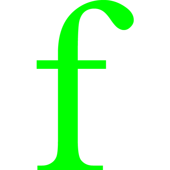 f.  RGB colour code 0, 255, 0